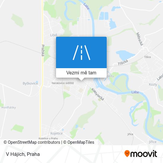 V Hájích mapa