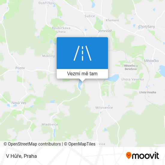 V Hůře mapa
