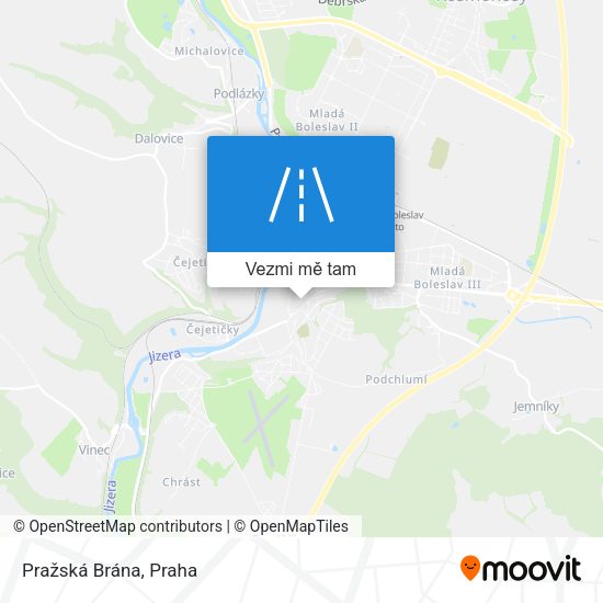 Pražská Brána mapa