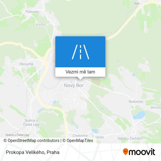 Prokopa Velikého mapa