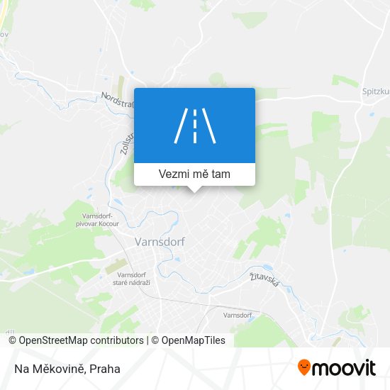 Na Měkovině mapa