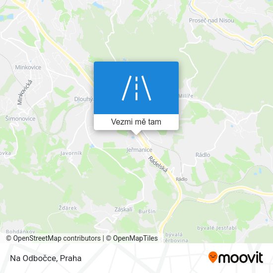 Na Odbočce mapa