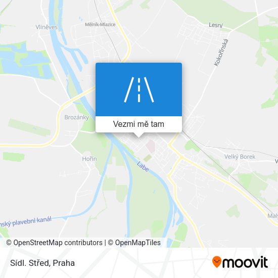 Sídl. Střed mapa