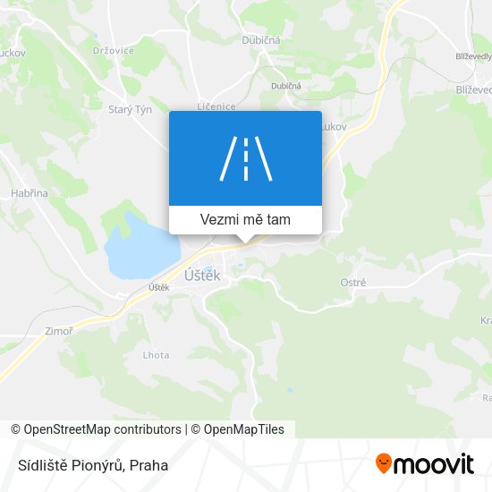 Sídliště Pionýrů mapa