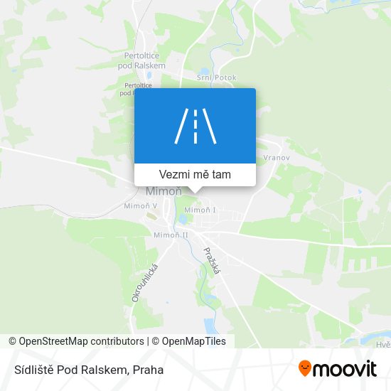 Sídliště Pod Ralskem mapa