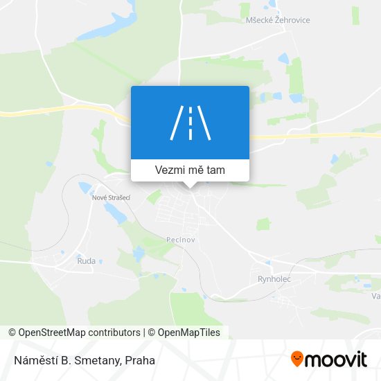 Náměstí B. Smetany mapa