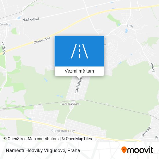 Náměstí Hedviky Vilgusové mapa