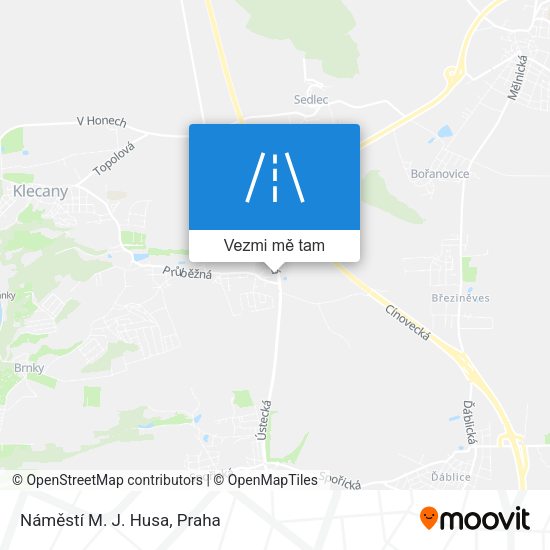 Náměstí M. J. Husa mapa