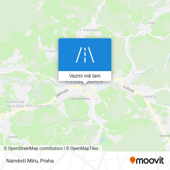 Náměstí Míru mapa