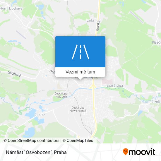 Náměstí Osvobození mapa