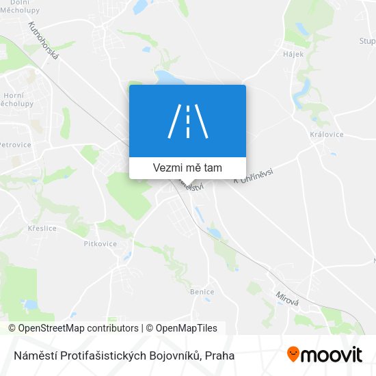 Náměstí Protifašistických Bojovníků mapa