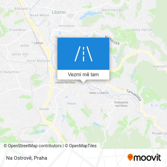 Na Ostrově mapa