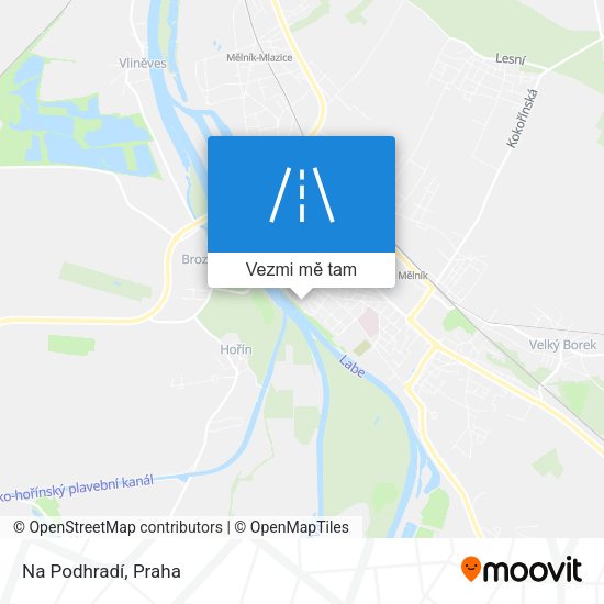 Na Podhradí mapa