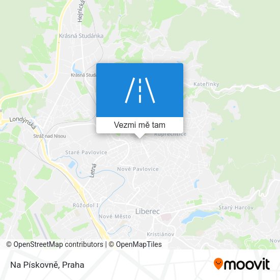 Na Pískovně mapa