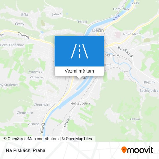 Na Pískách mapa