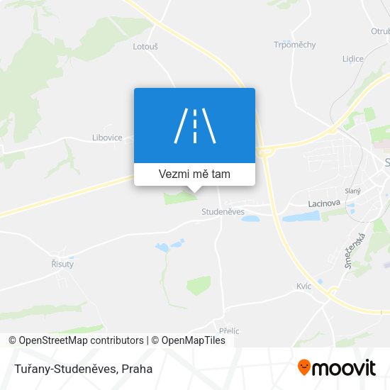 Tuřany-Studeněves mapa