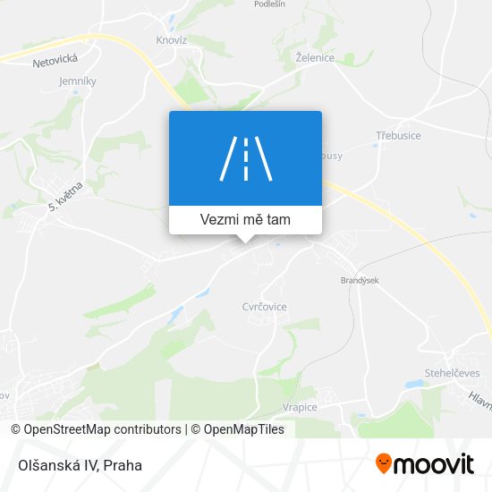 Olšanská IV mapa