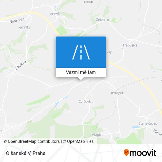 Olšanská V mapa