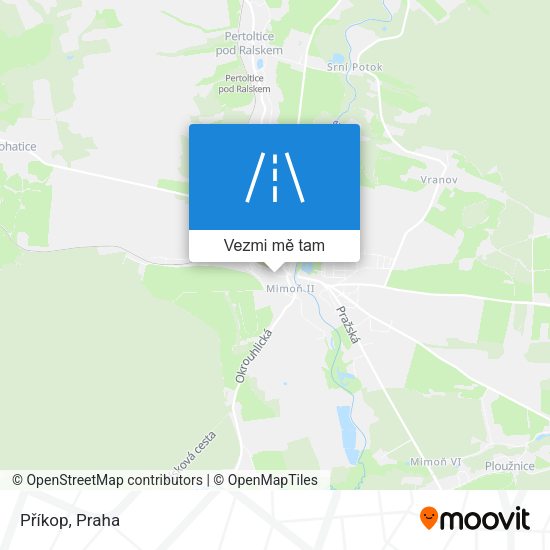 Příkop mapa