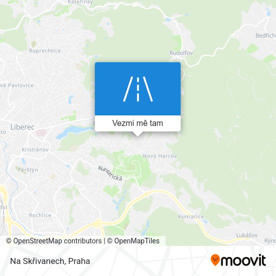 Na Skřivanech mapa