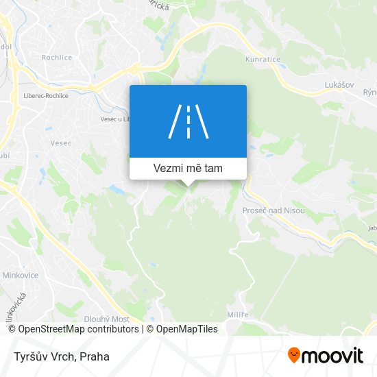 Tyršův Vrch mapa