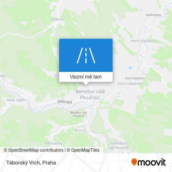 Táborský Vrch mapa