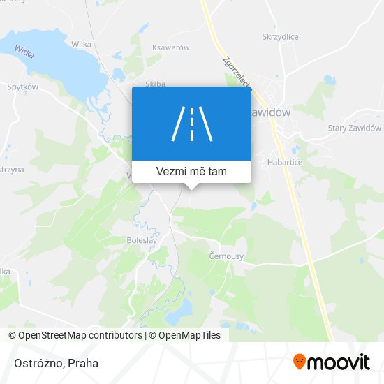 Ostróżno mapa