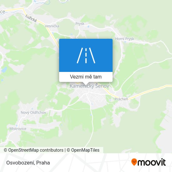 Osvobození mapa