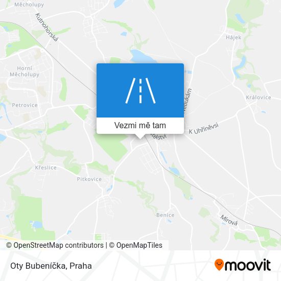 Oty Bubeníčka mapa