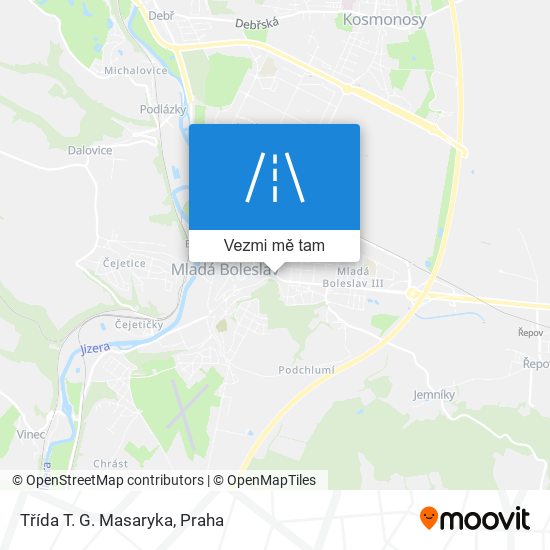 Třída T. G. Masaryka mapa