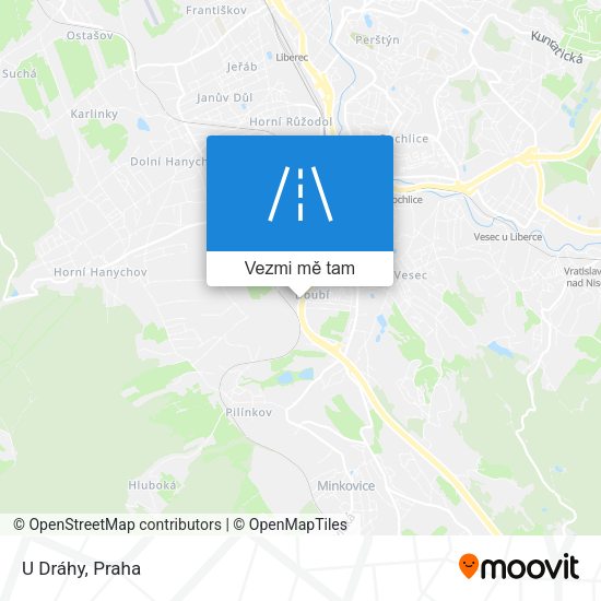 U Dráhy mapa