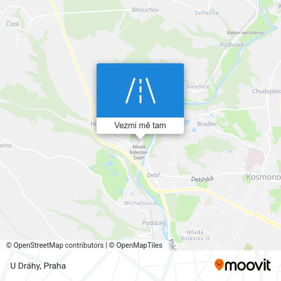 U Dráhy mapa
