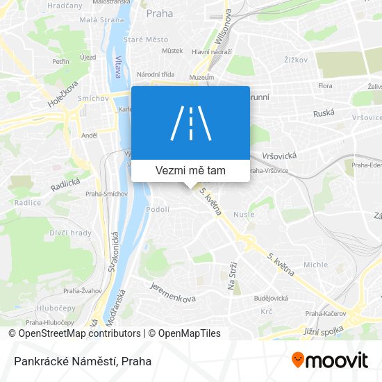 Pankrácké Náměstí mapa