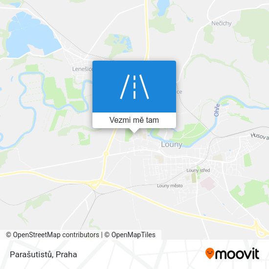 Parašutistů mapa