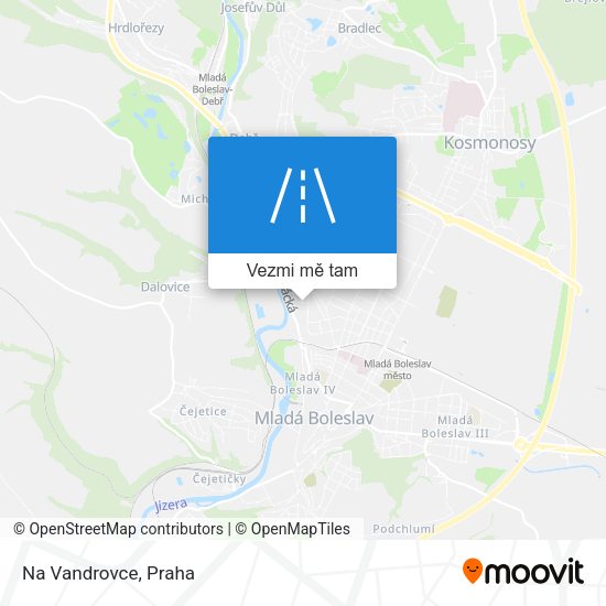Na Vandrovce mapa