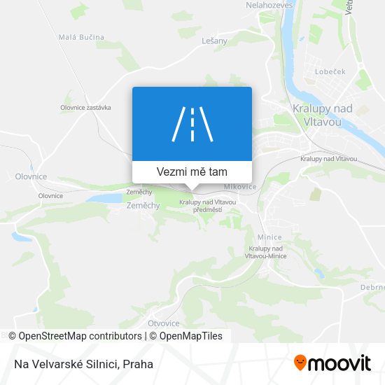 Na Velvarské Silnici mapa