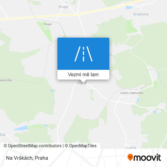 Na Vrškách mapa