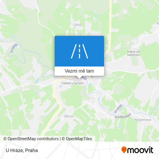 U Hráze mapa