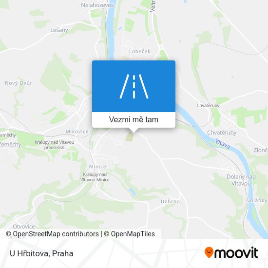 U Hřbitova mapa