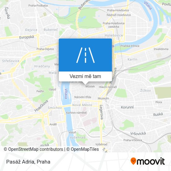 Pasáž Adria mapa