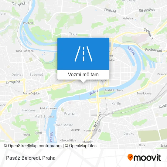 Pasáž Belcredi mapa