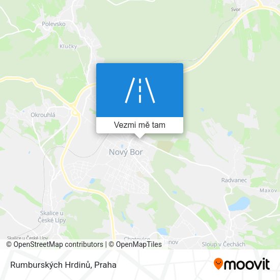 Rumburských Hrdinů mapa