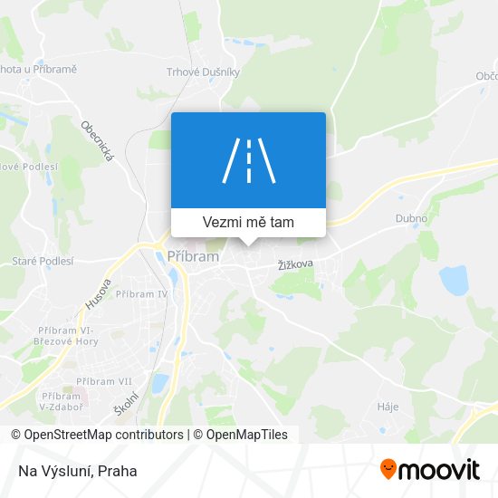 Na Výsluní mapa