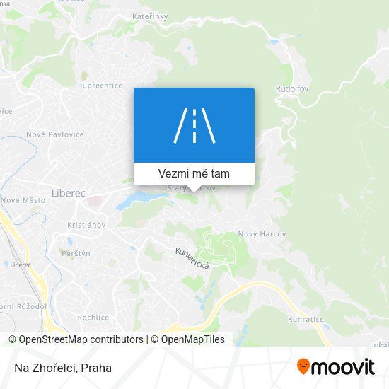 Na Zhořelci mapa