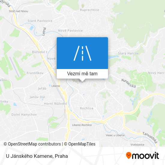 U Jánského Kamene mapa