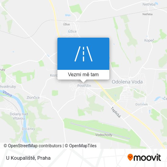 U Koupaliště mapa