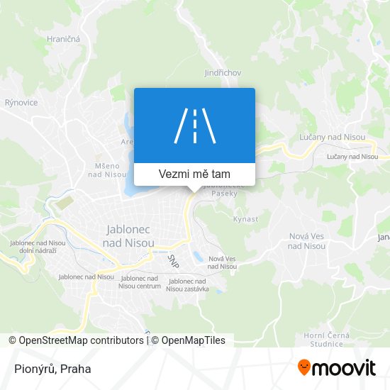 Pionýrů mapa