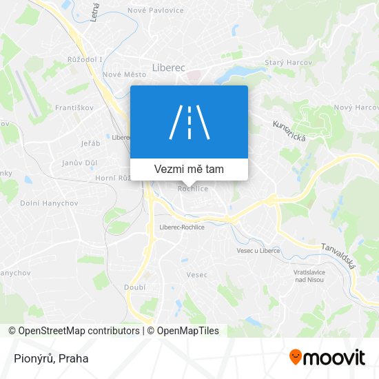 Pionýrů mapa