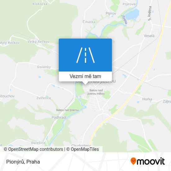Pionýrů mapa