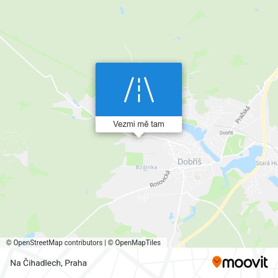 Na Čihadlech mapa